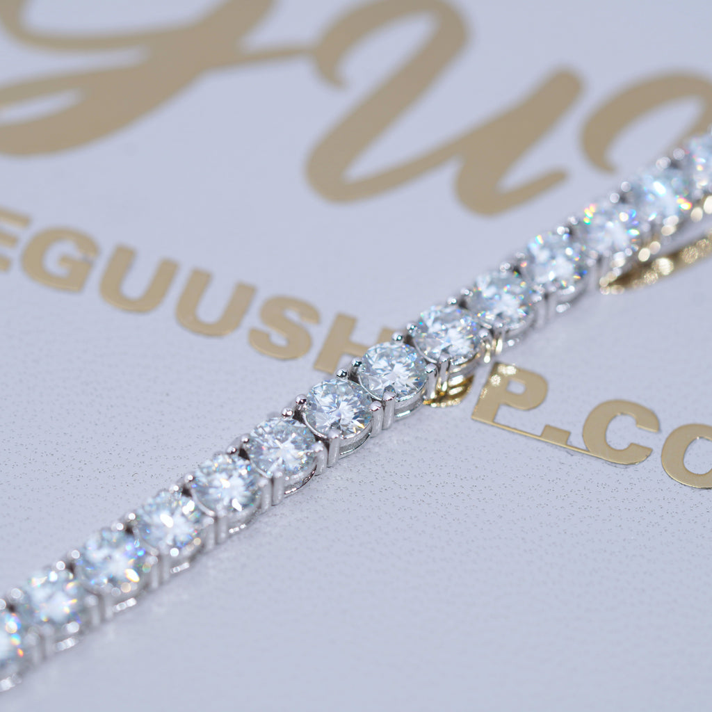 5MM 925S & VVS Moissanite Tennis Bracelet White Gold